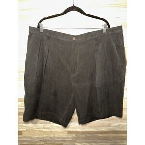 Tommy Bahama Men's Pleated Chino Shorts 100% Silk 9" Inseam Black Size 44